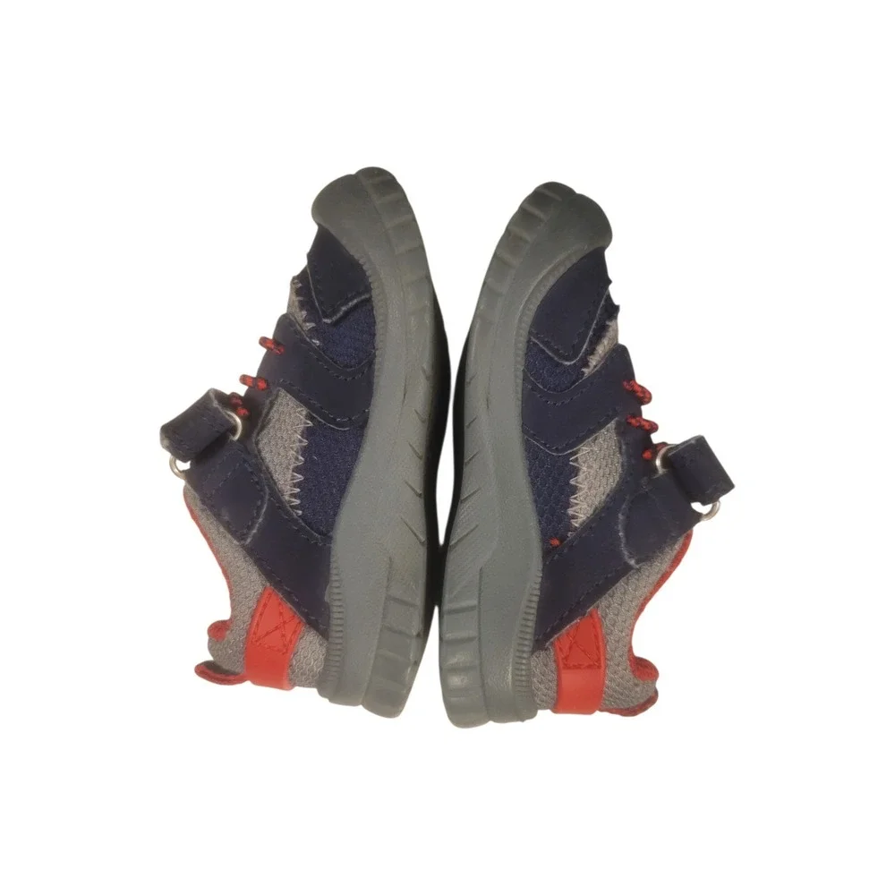 Oshkosh B'gosh  Little Boy SZ 5 Lago Blue Sneakers Gray Mesh Round Toe